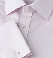 2" Longer Ultimate Non-Iron Pure Cotton Slim Fit Twill Striped Shirt