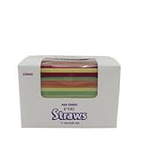 Assorted Fat Neon Straws, 8 (04-0456)