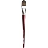 da Vinci Oil & Acrylic Series 1845 Oil Paint Brush, Filbert Russian Black Sable, Size 2