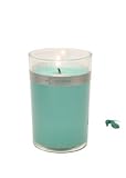 Red Flower Ocean Petal Topped Candle