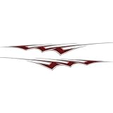 Accent Stripe Vinyl Graphic Kit in Carbon Fiber Red - 3 h x 24 w 