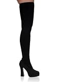 Thigh High 5.5 Inch Block Heel Platform Boot. Formerly Known As The Pl-Thrill.