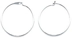 White-gold Endless Hoop Earrings Ear Jewelry New |D