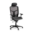 High Back Chair, Mesh, 20-7/8"x23-1/4"x34-3/8x42-7/8", Black