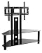 MountRight W2110 Cantilever TV Stand For Up To 50" LED, LCD & Plasma Screen - Black Glass/Black Legs