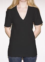 American Apparel Short Sleeve Deep V-Neck Tee