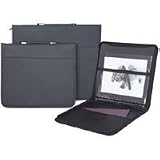 Prat Paris Start 3 Presentation Portfolio Case, Zippered Binder with Internal Holding Straps, 17 x 22 x 1, Cover Color: Black.