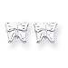 14k White Gold Butterfly Earrings