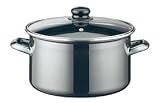 ELO 45816 Black Line Enamel 2-Quart Stock Pot with Glass Lid, Induction Ready