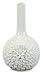 UTC 70808 Small White Ceramic Vase with Embedded Flower Accent