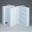 4 Shelf industrial cabinet- empty metal case w/ swing out door- 14-15/16 in. x21-7/8 in. x5-1/2 in. - 1 ea. At Home Emergency