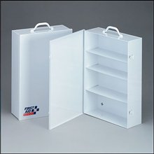 4 Shelf industrial cabinet- empty metal case w/ swing out door- 14-15/16 in. x21-7/8 in. x5-1/2 in. - 1 ea. At Home Emergency