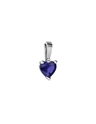 Created Sapphire 14kt White Gold Pendant