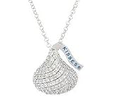 Diamonique Sterling 1.05 ct tw Hershey Kiss Pendant