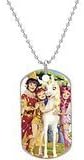 Mia and Me Custom Dog Tag with Neck Chain, Aluminum Oval Dog Tag Necklace Design by Vingoo