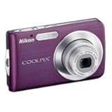 Nikon Coolpix S210 8MP Digital Camera (Plum) + 4GB Accessory Kit