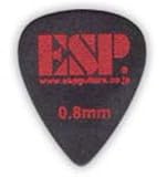 ESP/滑り止めロゴ  ピック(ティアドロップ0.8mm/BK)