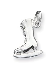 Sterling Silver Ice Skate Charm QC5118"