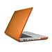 Speck Macbook Pro 15 Inch Aluminum Seethru Satin Clementine Silky Smooth Soft Touch Hard Shell