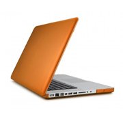 Speck Macbook Pro 15 Inch Aluminum Seethru Satin Clementine Silky Smooth Soft Touch Hard Shell