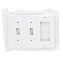 Leviton 80421-W Triple-Gang Combination Wall Plate (1 Decora/2 Toggle), White