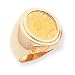 14k 1/10th Panda Coin Ring - Size 10