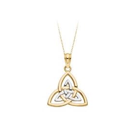 Trinity Knot Pendant in 14K Two-Tone Gold by 