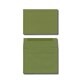 A2 Invitation Envelope - 70# Olive - Basis Text (4 3/8 x 5 3/4) (25)