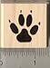 Dog Paw Print Rubber Stamp - Wood Mounted