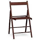 Linon 041WENG-04-AS Folding Slat Back Chair - Wengae