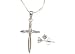 Jewelry : Signature 18" Cubic Zirconia Cross Set STERLING SILVER