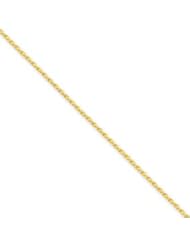 14k Gold 1.5mm D/C Wheat Chain 9 Inches