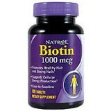Natrol Biotin High Potency 1000mcg 100% Vegitarian 250 Ct