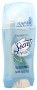 Secret Flawless Antiperspirant/Deodorant, Invisible Solid, Unscented, 2.6 oz.