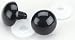 12mm Solid Black Eyes - Pkg of 50 eyes and 50 washers