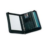 Universal Zip-Around Padfolio, Vinyl, 14-1/2 X 2-3/4 X 11-1/2, Black