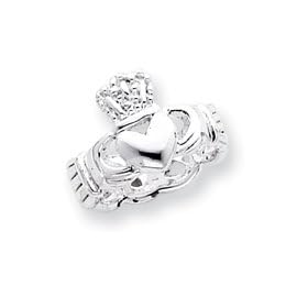 Sterling Silver Claddagh Ring - Size 6: West Coast Jewelry: Jewelry