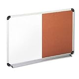 Aluminum Frame Combination Melamine/Cork Board, 24w x18h