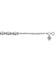 Sterling Silver Beaded Charm Bracelet