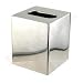 Kitchen & Housewares : Boutique Size Tissue Box Cover - Polished Stainless Steel