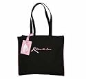 Black Canvas Share the Care Pink Ribbon Tote Bag