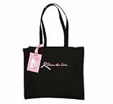 Black Canvas Share the Care Pink Ribbon Tote Bag