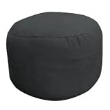 Elite's MICROFIBER SOFT SUEDE LUXE Onyx BEAN BAG Foot Stool Size 21W x 21D x 17 High Frameless Ottoman