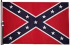 Rebel 12 X 18 Stick Flag with 24 Wooden Pole