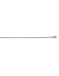 18KT White Franco 1.5mm Necklaces Length = 24