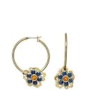 Image of Pilgrim Flower 2 16ct Gold Plated and Multi Hoop Earrings