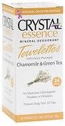 Crystal essence Mineral Deodorant Towelettes, Chamomile &amp; Green Tea, 24 ea - 2pc