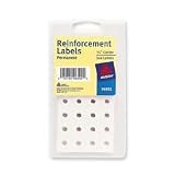 Avery Self-Adhesive Reinforcement Labels, 0.25 Inches, Round, White, Pack of 544 (6002)