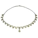 Gem Jewelry - Sterling Silver Necklace in Rainbow Stone 17.75 "