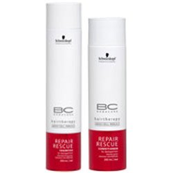 Schwarzkopf Bonacure Repair Rescue Shampoo (8.5oz) & Conditioner (6.8 oz) Duo